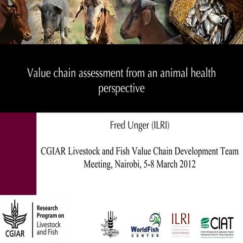 Value chain assessment from an animal health perspective