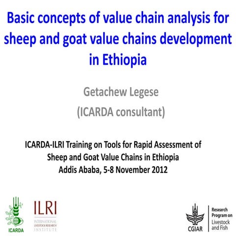 Basic concepts of value chain analysis for sheep and goat value chains develo...