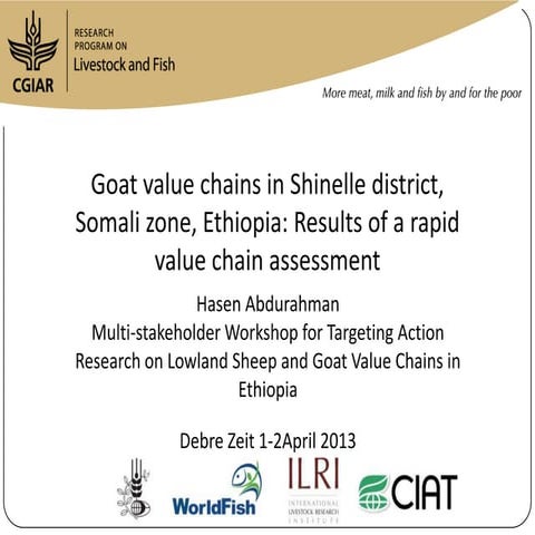 Goat value chains in Shinelle district, Somali zone, Ethiopia: Results of a r...