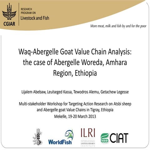 Waq-Abergelle Goat Value Chain Analysis: The case of Abergelle Woreda, Amhara...
