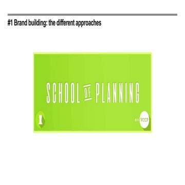 'Brand building: the different approaches' by Open Strategy & VCCP