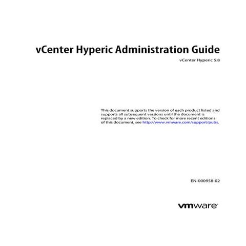 vCenter Hyperic Administration Guide 5.8