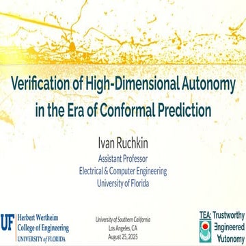 Verification of High-Dimensional Autonomy in the Era of Conformal Prediction