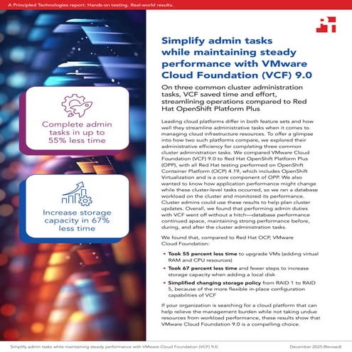 Simplify admin tasks while maintaining steady performance with VMware Cloud F...