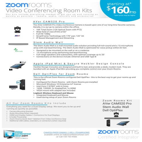 Kit of the Day featuring the AVer CAM520 Pro and Stem Audio Wall