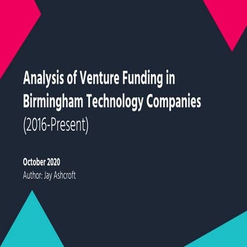 Analysis of Venture Funding in Birmingham Tech Companies