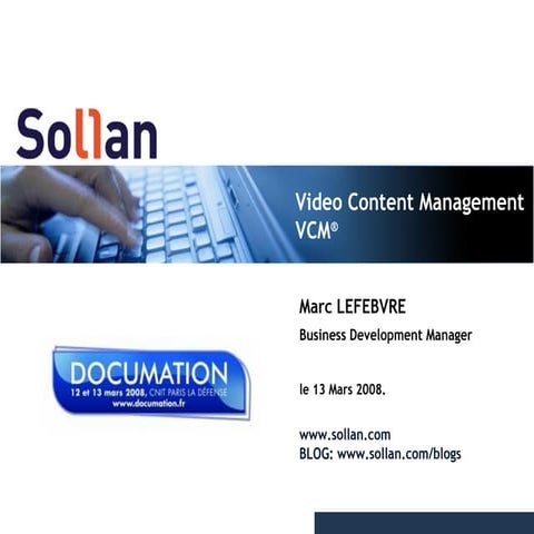Présentation VCM Sollan Documation 2008 | PPT