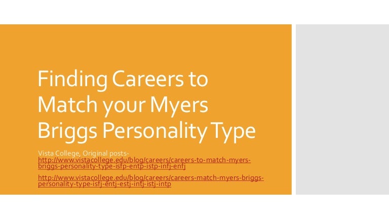 Myers briggs personality matches