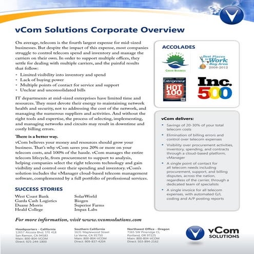 vCom Corporate Overview