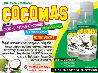 [SUPPLIER] Minyak Kelapa VCO Purwokerto, 0821 3453 9895