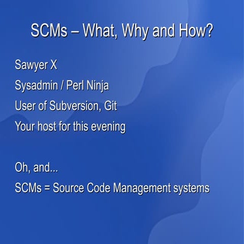 Source Code Management systems | PPT