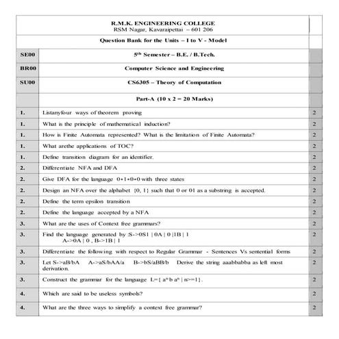 V  cse cs6503  model qb1 1