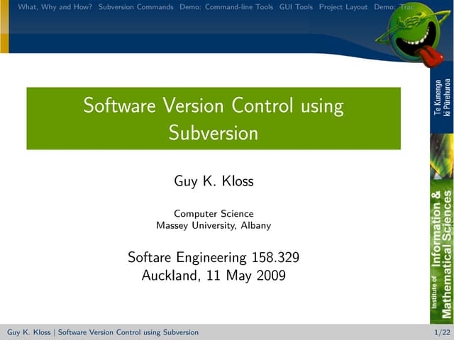 Version Control with Subversion