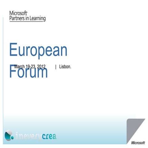 Vct   partners in learning european forum 2012“CONCURSO PROFESORES INNOVADORE...
