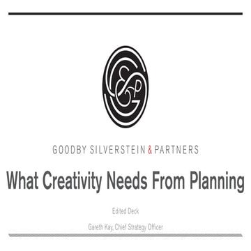 What Creativity Needs From Planning