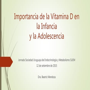 vitamina D en la infancia y adolescencia