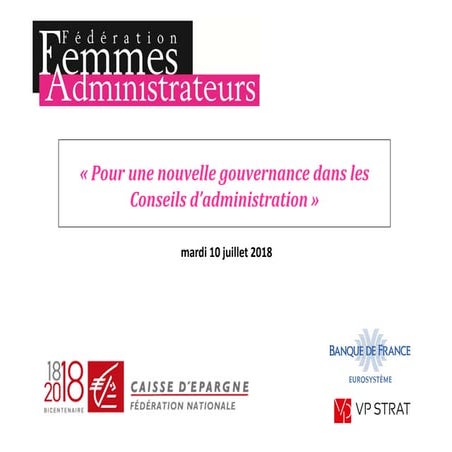AG 2018  et  questions de gouvernance -  10 07 2018 -Lancement du livre blanc...