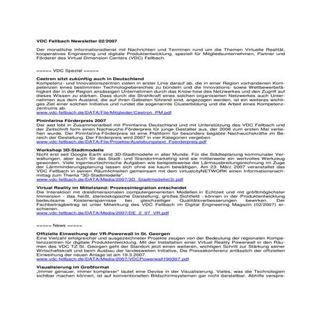 VDC Newsletter 2007-02