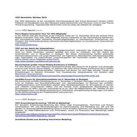 VDC Newsletter 2010-10