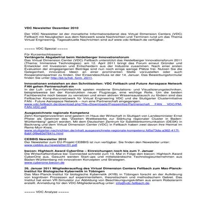 VDC Newsletter 2010-12