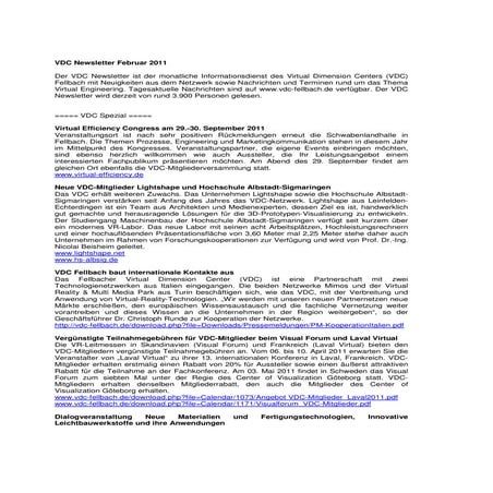 VDC Newsletter 2011-02