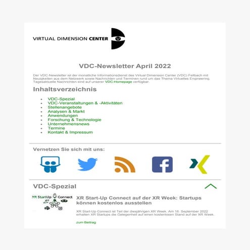 VDC-Newsletter April 2022