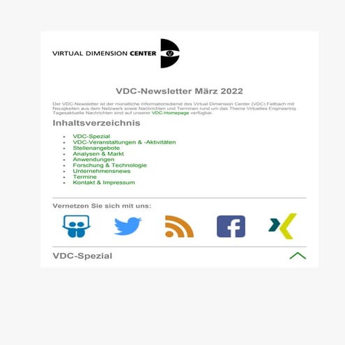 VDC-Newsletter März 2022