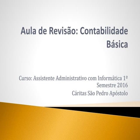 Aula de Contabilidade básica com Excel