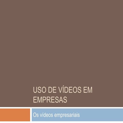 Vídeo institucional