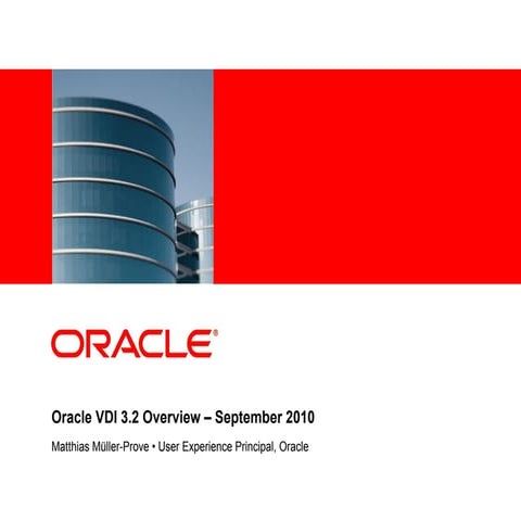 Oracle VDI 3.2 Overview