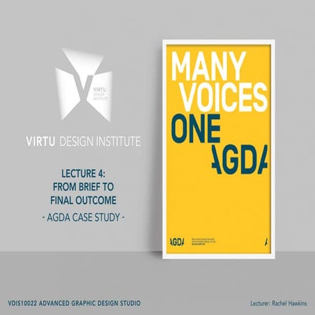 VDIS10022 Advanced Graphic Desgin Studio - Lecture 4 - From Brief to Final Ou...