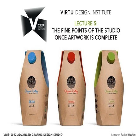 VDIS10022 Advanced Graphic Design Studio - Lecture 5 - Fine points of the studio