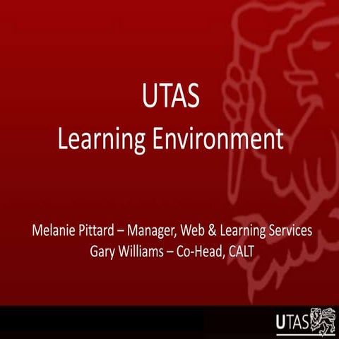 University of Tasmania virtual learning environment – Strategy and ...