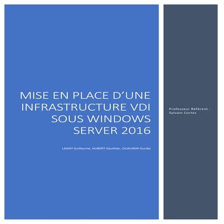 Mise en place d'une infrastructure VDI de A à Z
