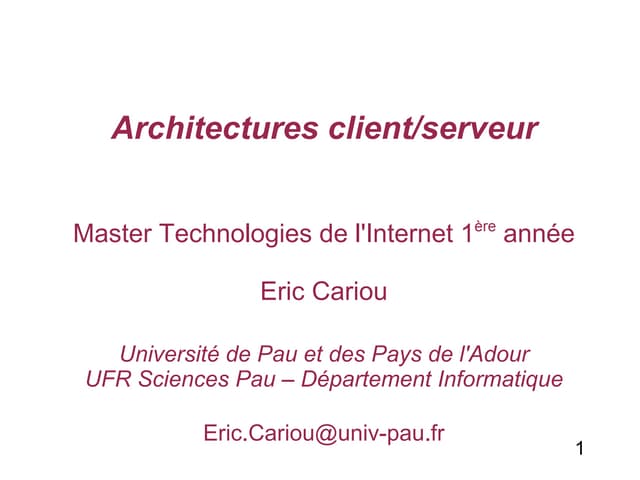 Cours architecture