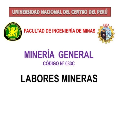 Labores mineras | PPTX