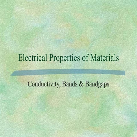 Electrical and Magnetic Properties of Materials | PPTX
