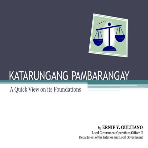 Katarungang Pambarangay IRR