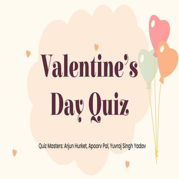 Valentines Day Quiz Prelims | Movies and Entertainment Quiz 