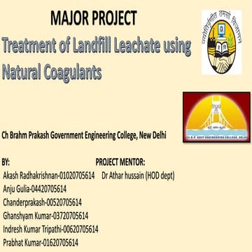 Treatment of landfill leachate