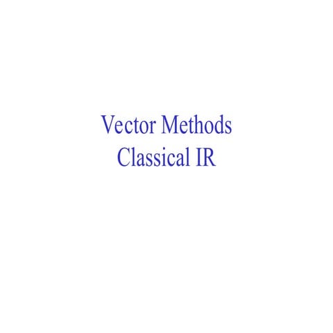 processing of vector vector analysis modes