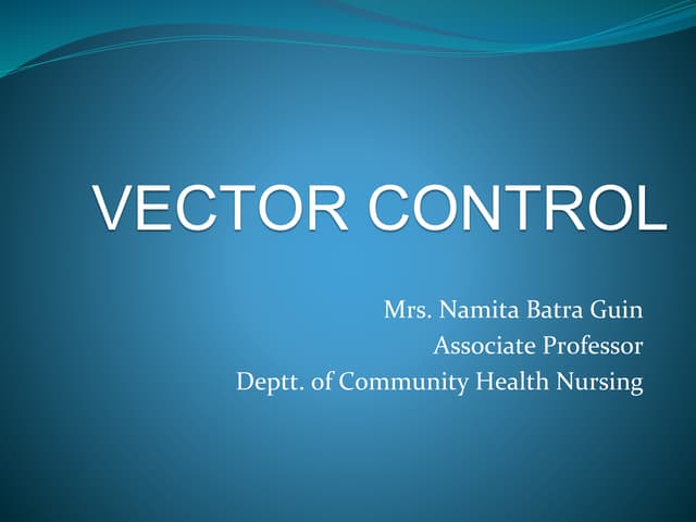 Vector control measures | PPTX