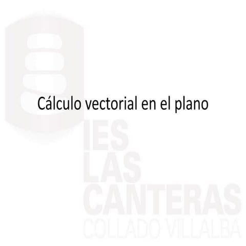 Cálculo vectorial en el plano