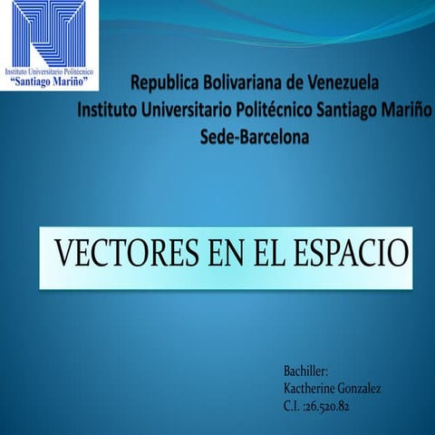 Vectores en el espacio