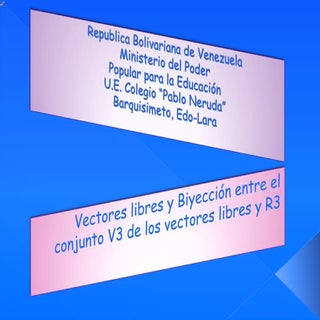 Vectores libres