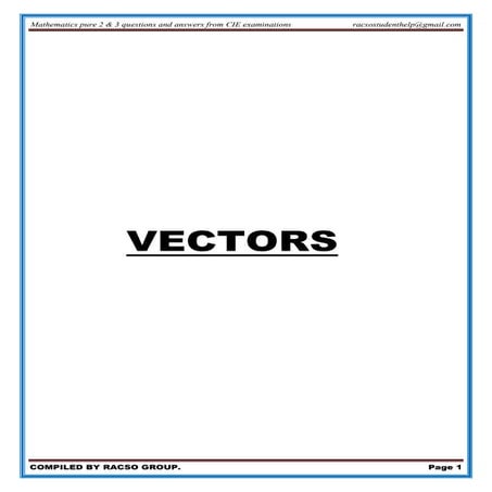 Vectors
