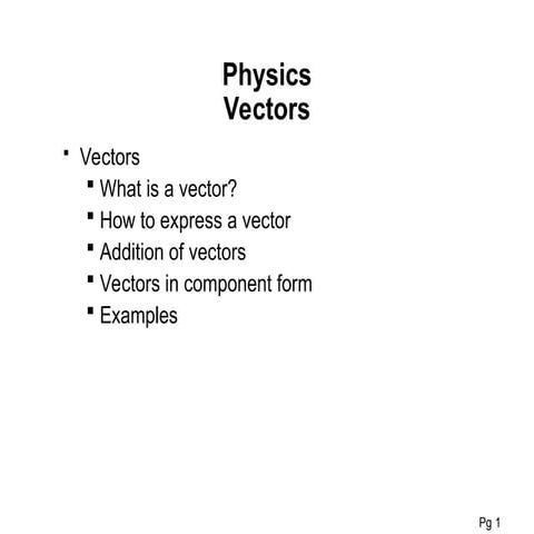 Vectors in Engineering, a student's guide part 2 | PPT