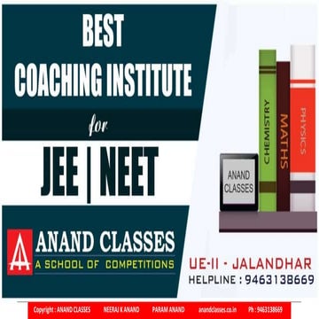 IIT JEE Physics Coaching In Jalandhar|9463138668-ANAND CLASSES|NEET Coaching ...