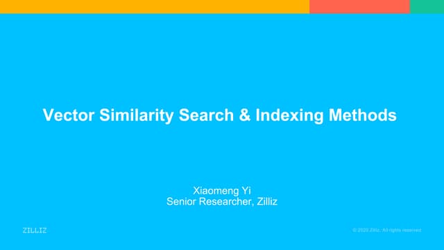 Vector Similarity Search & Indexing Methods