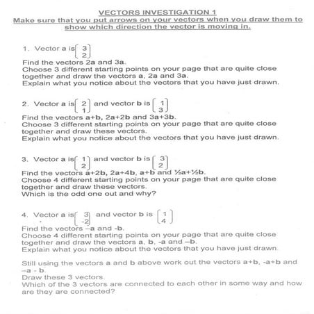 Vectors investigation 2016